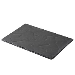 Basalt Rectangular Plate Black 300x200mm Revol