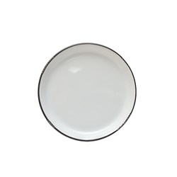 Bistrot Plate White Black Rim 203mm Pro.mundi