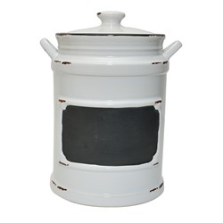 Bistrot Canister White Black Rim Large Pro.mundi