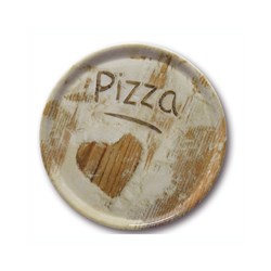 Flour Heart Round Pizza Plate 330mm Saturnia