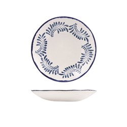 1076481 - Mediterranean Coupe Bowl White & Blue 279mm