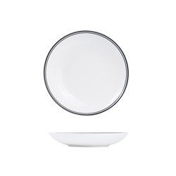 1077046 - Nano Cru Round Coupe Bowl White & Black 230mm