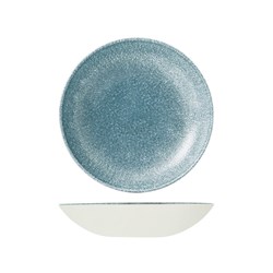 Raku Coupe Bowl Topaz Blue 248mm Churchill