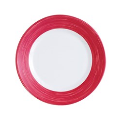 Opal Brush Plate Cherry Red 235mm Arcoroc