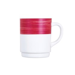 Opal Brush Mug Cherry Red 250ml Arcoroc