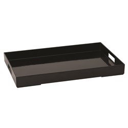 Serving Tray Melamine Small Black 600mm Platex