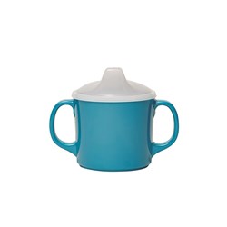 Melamine Sippy Cup & Lid Cyan 200ml Barel
