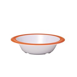Melamine Rimmed Bowl Orange 160mm Barel