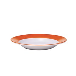 Melamine Rimmed Plate Orange 200mm Barel