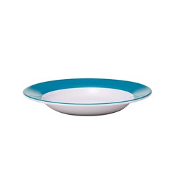 Melamine Rimmed Plate Cyan 200mm Barel