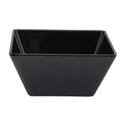 Melamine Bowl Square Black 180mm Ryner