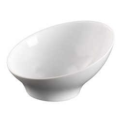 Basics Slant Bowl White 240mm Essentials Collection