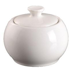 Basics Sugar Bowl & Lid White 250ml Essentials Collection