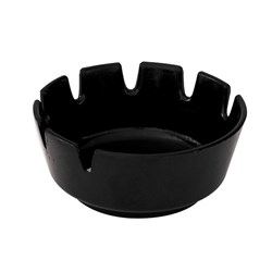 Plastic Ashtray Black 110mm 