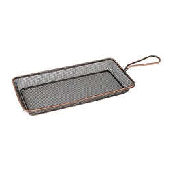 Brooklyn Service Basket Rectangular Antique Copper 280x150x25mm Moda