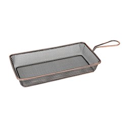 Brooklyn Service Basket Rectangular Antique Copper 280x150x50mm Moda