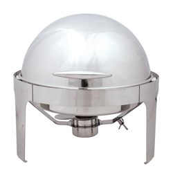 Stainless Steel Round Chafer With Roll Top Deluxe 