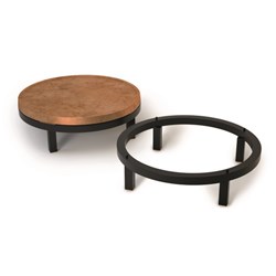 Black Luxor Metal Stand Round Riser