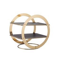 2 Tier Brass & Slate Serving Stand 320x310mm Artesa