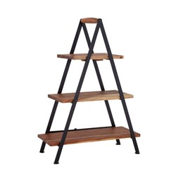Large 3 Tier Stand Acacia / Iron Davis & Waddell