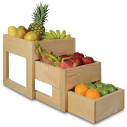 Athena Wooden 3 Tier Large Display Stand