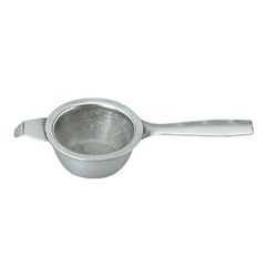 Tea Strainer & Drip Bowl Stainless Steel 140mm Chef Inox