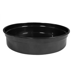 Aluminium Round Bar Tray Black 240mm Chef Inox