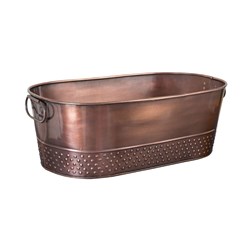 2005006 - Beverage Tub Oval Antique Copper 525mm