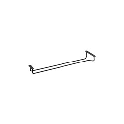 Single Row Glass Hanger Black 400mm 