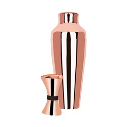 2 Piece Cocktail Set Rose Gold 500ml Zanzi