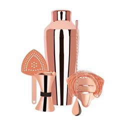 5 Piece Cocktail Set Rose Gold 500ml Zanzi