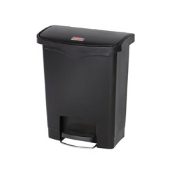 Slim Jim 30L Front Step Bin Black Rubbermaid