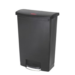 Slim Jim 68L Front Step Bin Black Rubbermaid