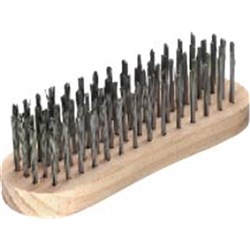Stainless Steel Foundry Brush With Wood Back Oates