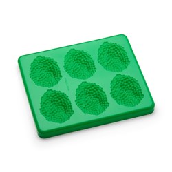 Silicone Food Mould & Lid Green Peas 6 Portions Puree Food Molds