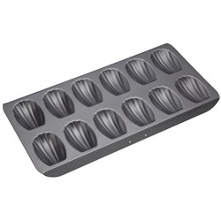 Madeleine Pan 12 Cup Nonstick 400x200mm Bakemaster
