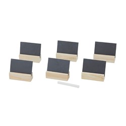 Blackboard Name Card with Timber Holder Set Davis & Waddell