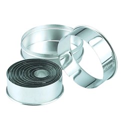 Cutter Set 14 Pce Rnd Plain 25-115mm Tin Plated Chef Inox