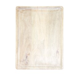 Mangowood Serving Board Rectangle White 350mm Chef Inox