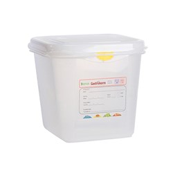 Airtight Container 1/6 With Lid 150mm White Gastronox
