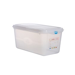 Airtight Container 1/3 With Lid 150mm White Gastronox