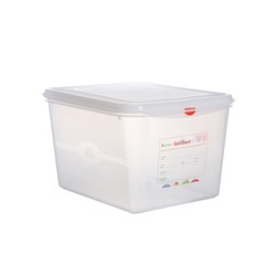 Airtight Container 1/2 With Lid 200mm White Gastronox