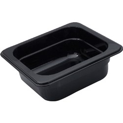 Insert Pan Polycarbonate 1/6 100mm Black Cambro