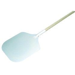 Pizza Peel Sq Alum 300X300mm W/ Wood Hdl 1.3Mt Overall Chef Inox