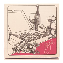 Gourmet Printed Pizza Box Brown 9" 230mm Capri