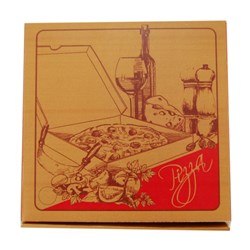 Gourmet Printed Pizza Box Brown 11" 280mm Capri