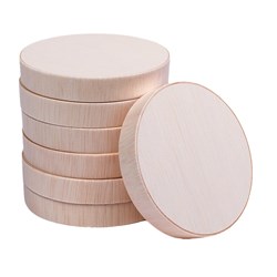 Wooden Veneer Round Box Lid Suits 85mm Falca Tainer