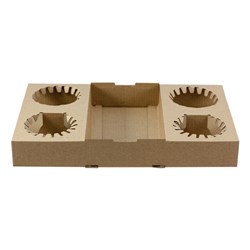 Four Cup Drinks Tray Brown Capri 