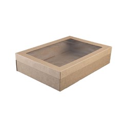 Catering Box Kraft Brown Medium 359x252x80mm BetaCater