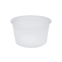Plastic Freezer Grade Round Container Opaque 500ml Essentials Collection